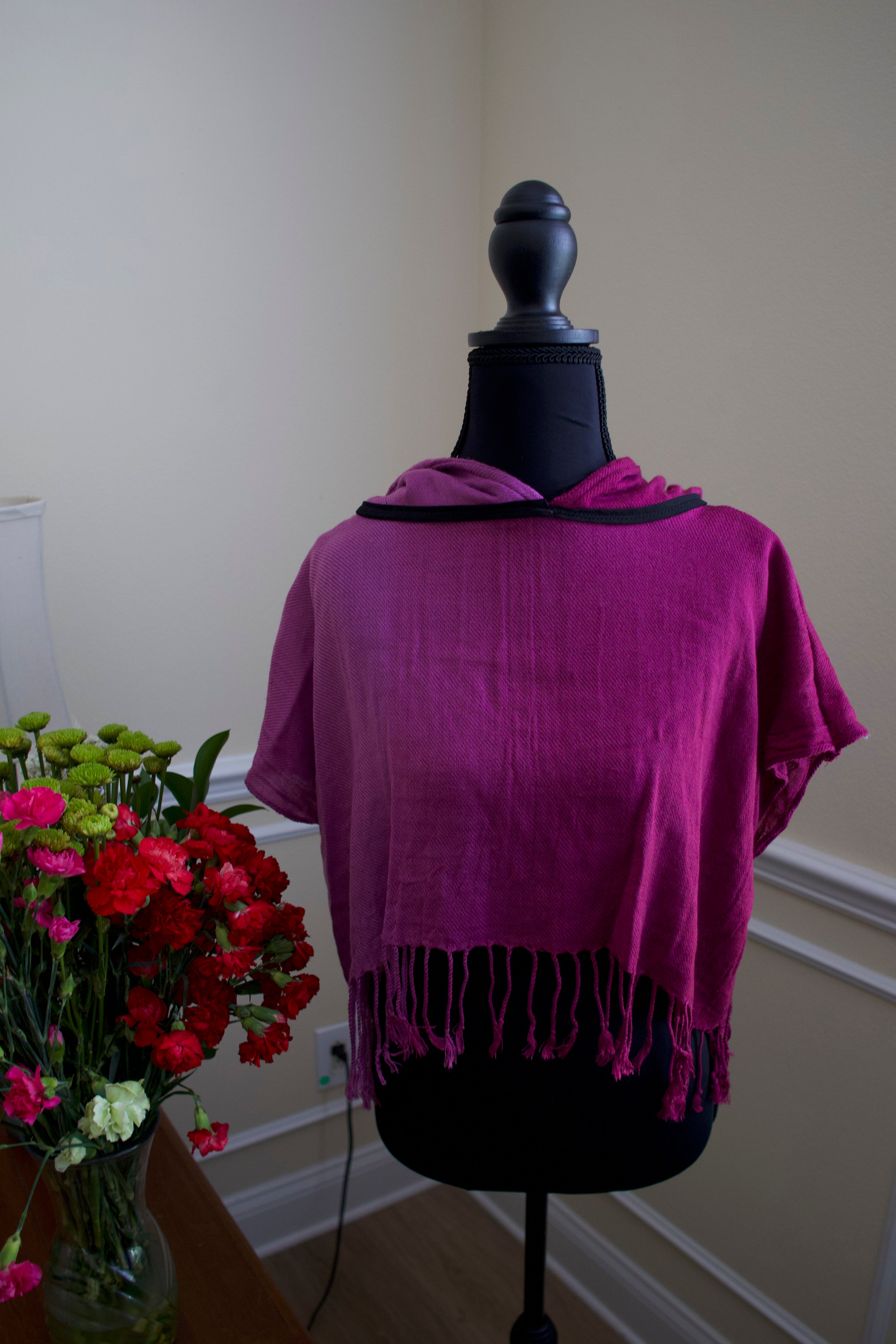 Cropped Pashmina Hoodie