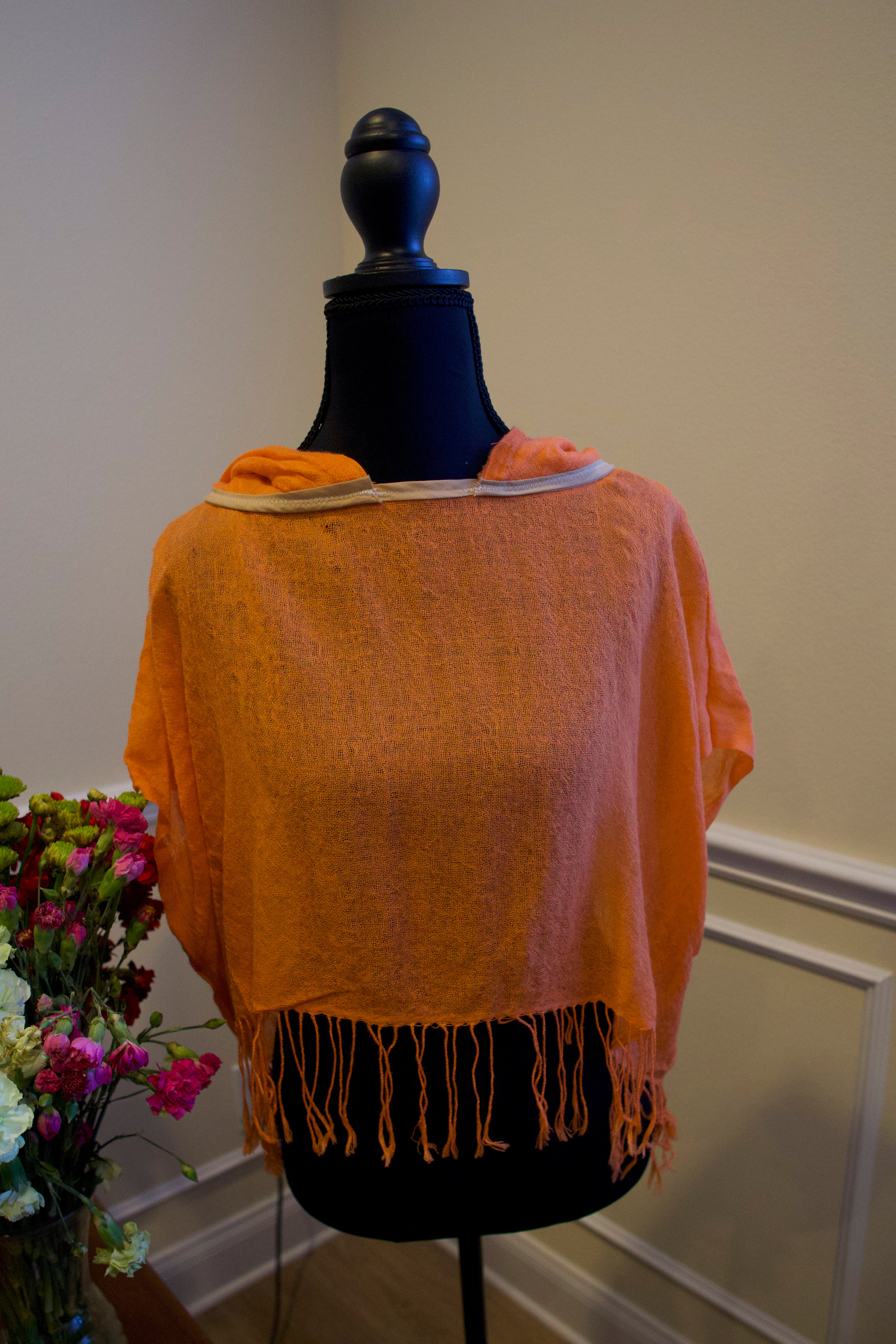 Cropped Pashmina Hoodie