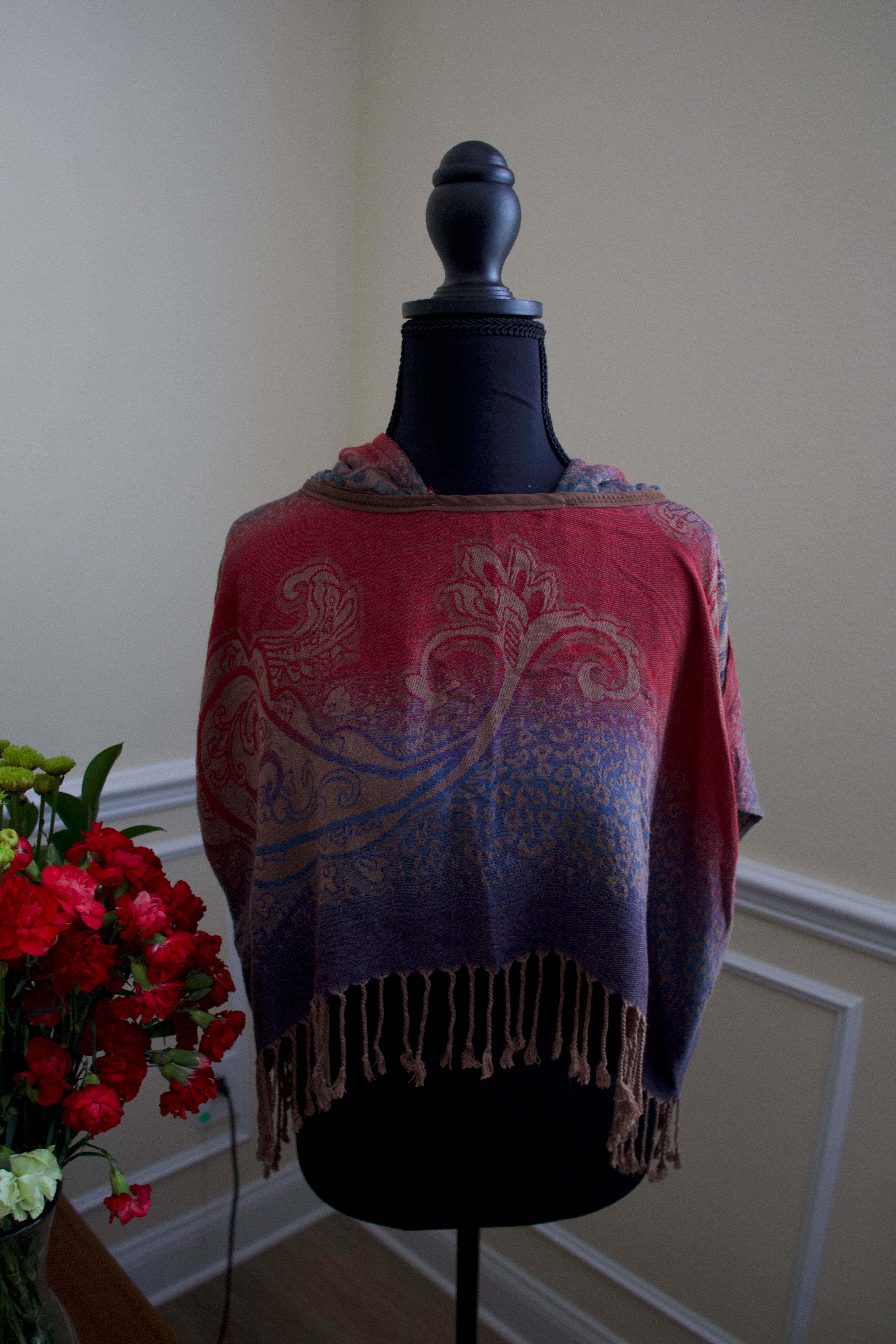 Cropped Pashmina Hoodie