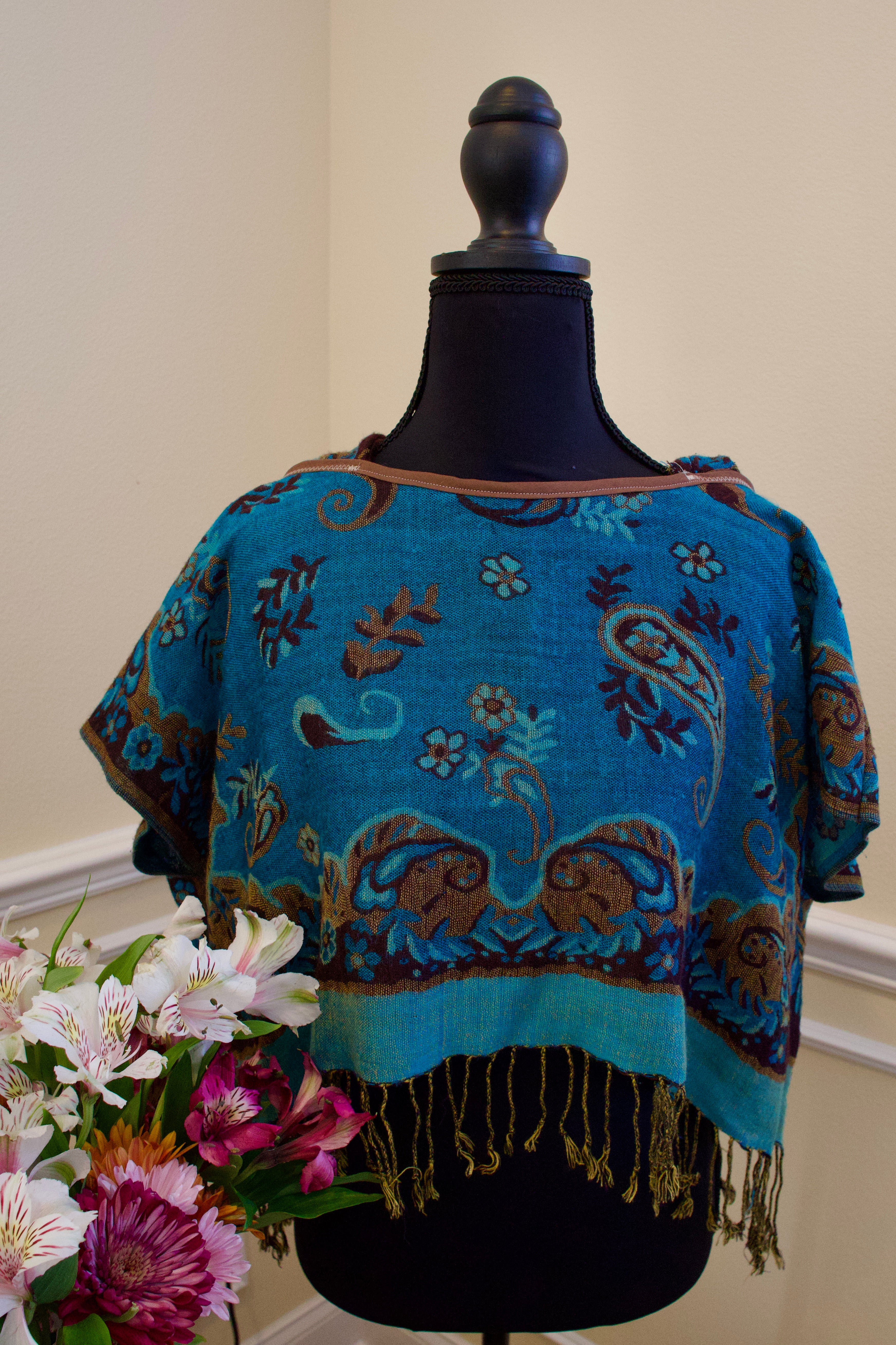 Cropped Pashmina Hoodie