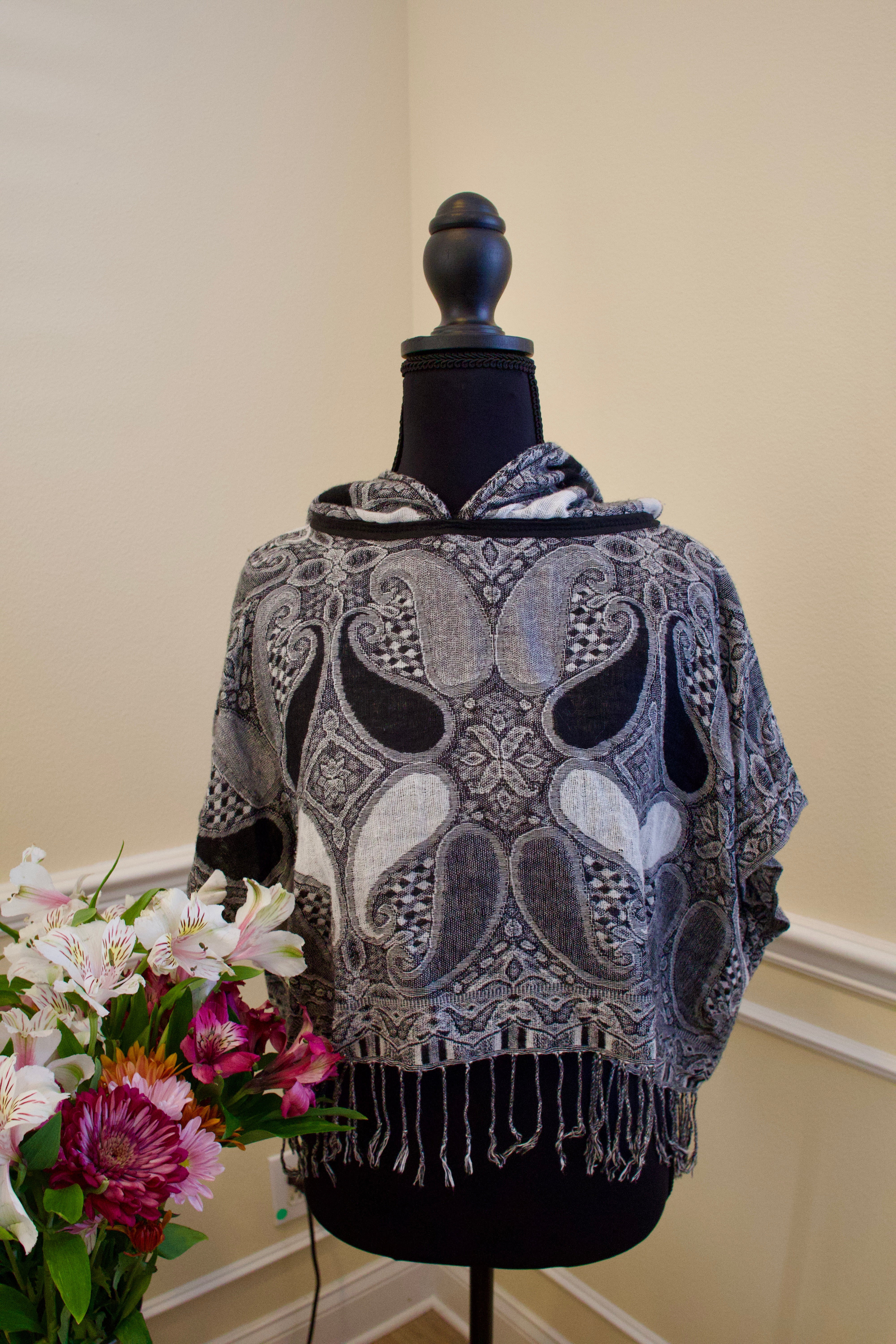 Cropped Pashmina Hoodie