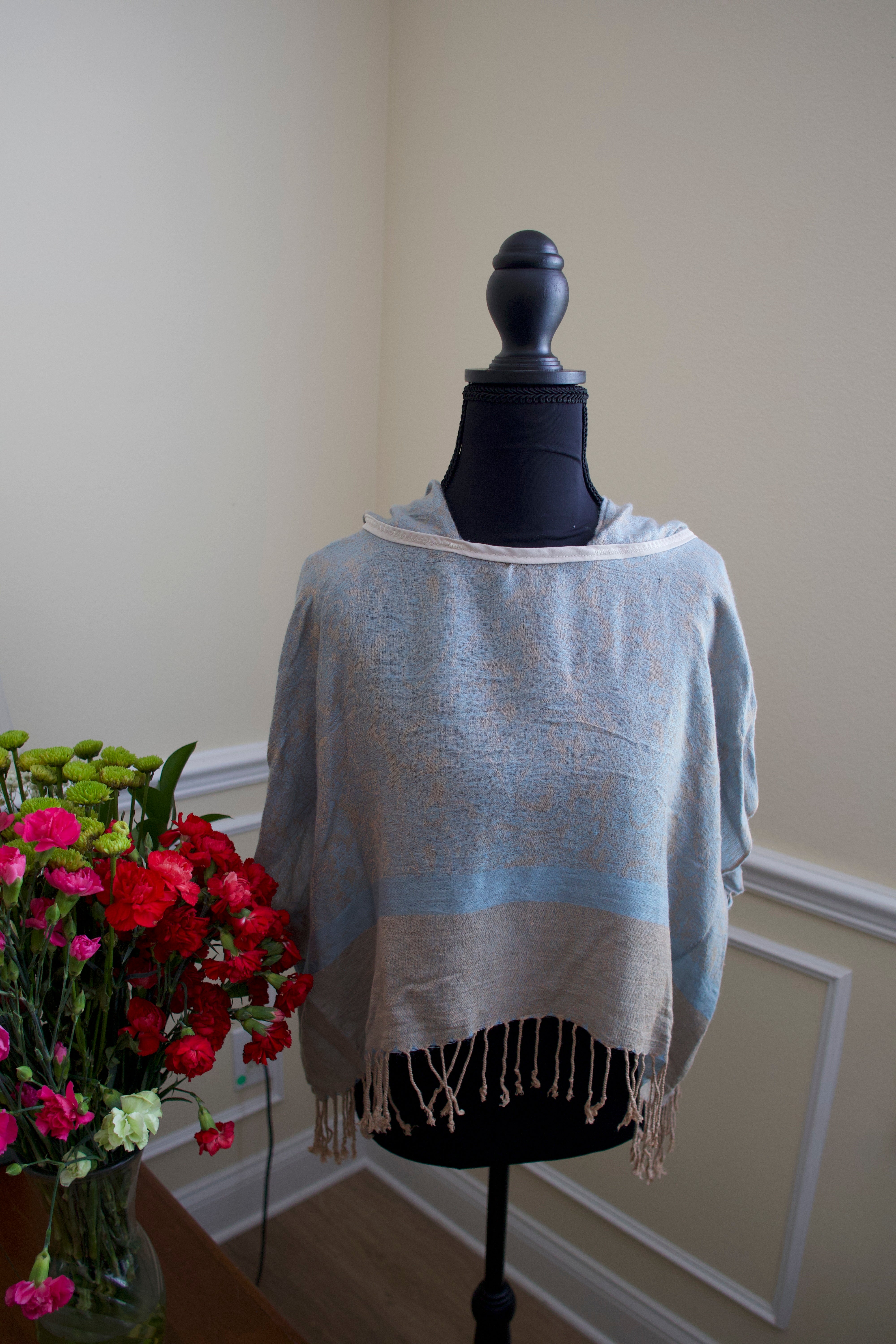 Cropped Pashmina Hoodie