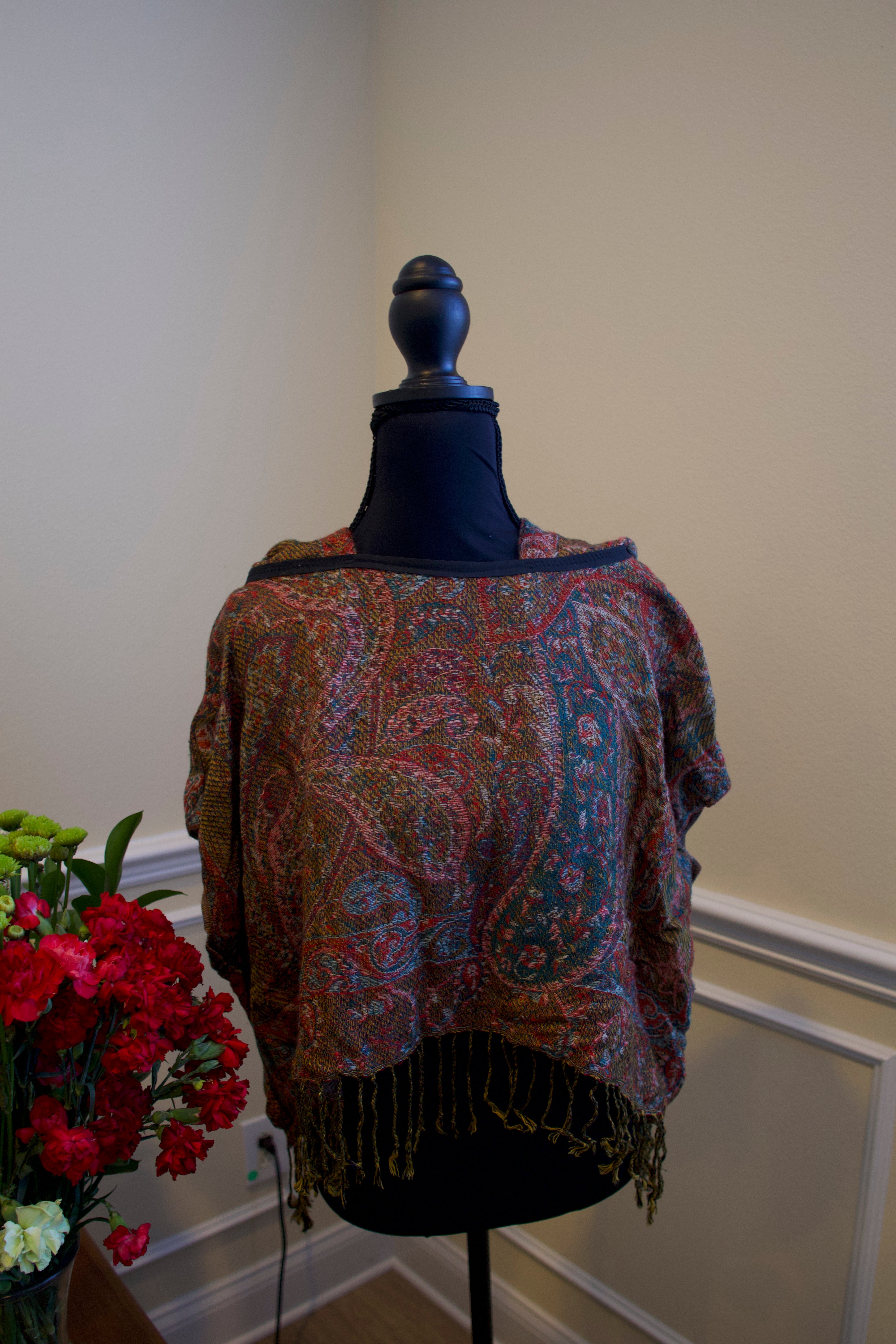 Cropped Pashmina Hoodie