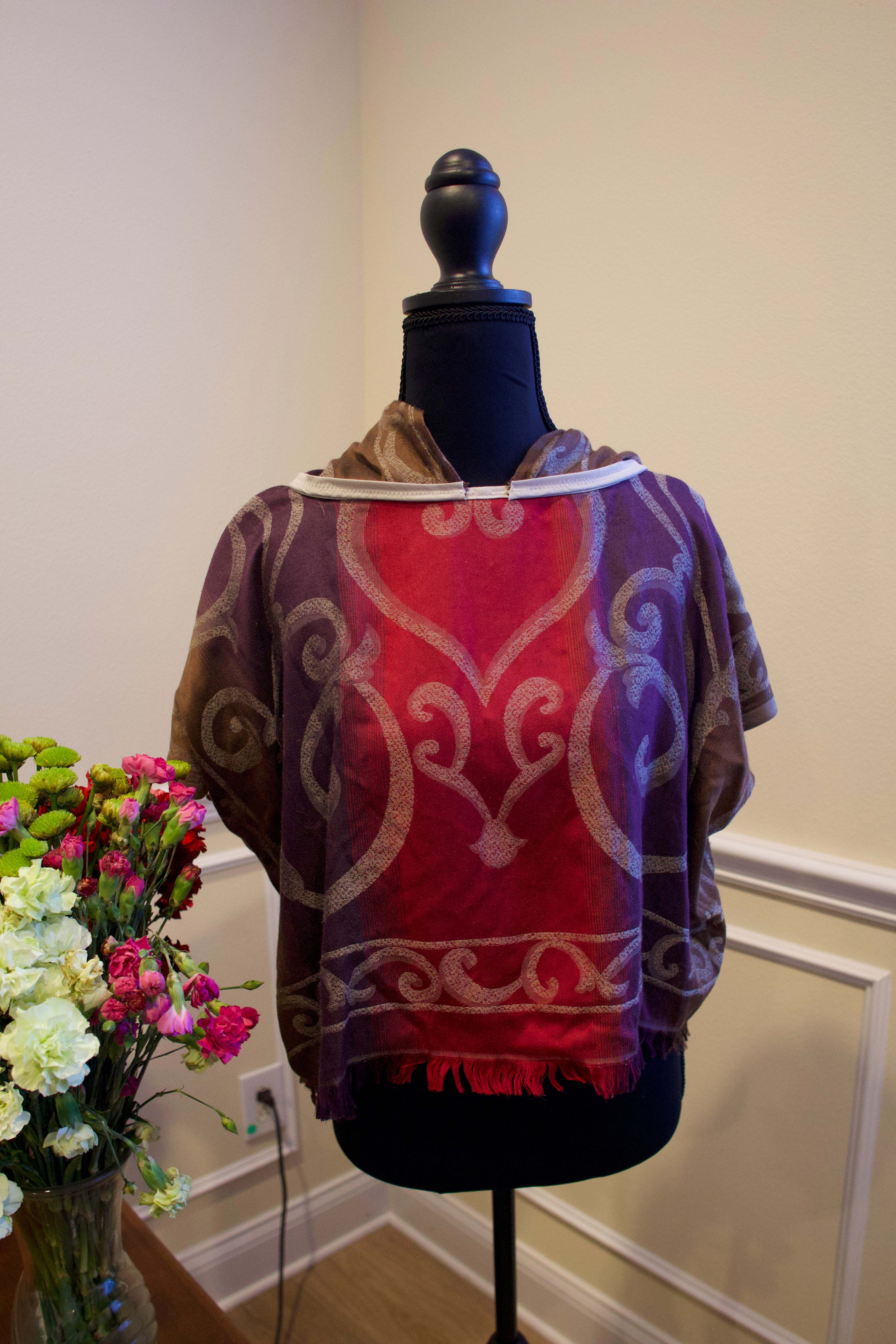 Cropped Pashmina Hoodie