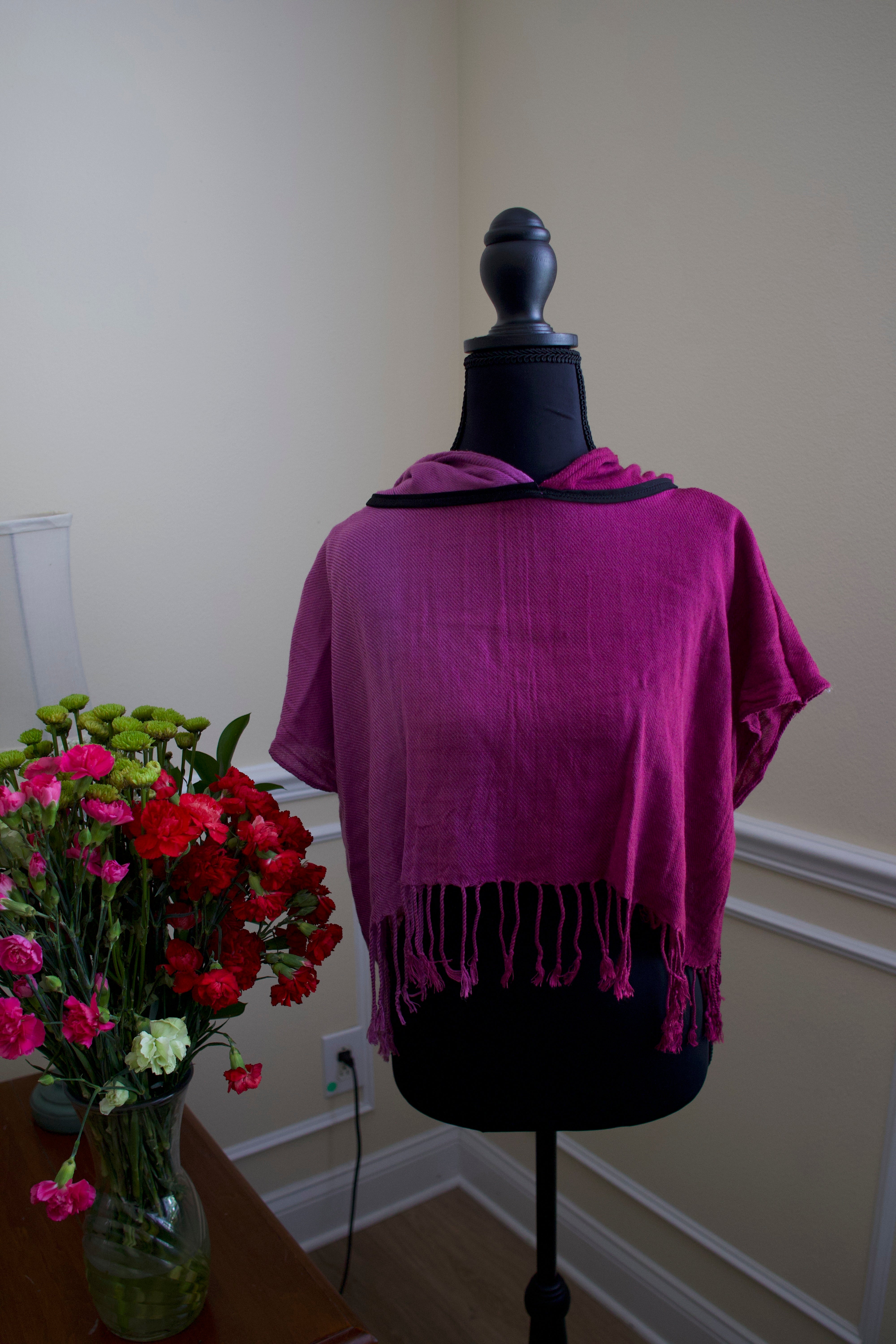 Cropped Pashmina Hoodie