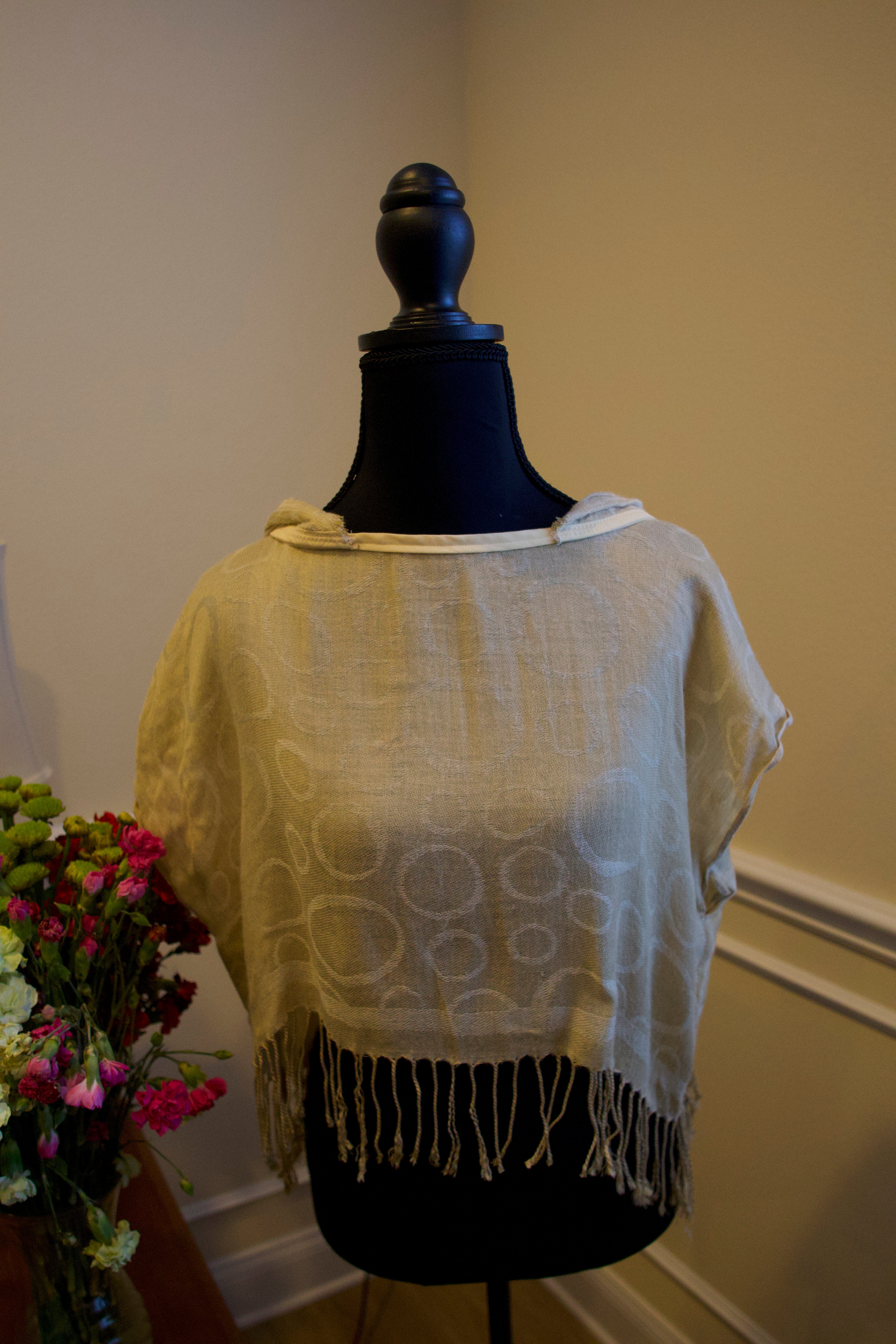 Cropped Pashmina Hoodie
