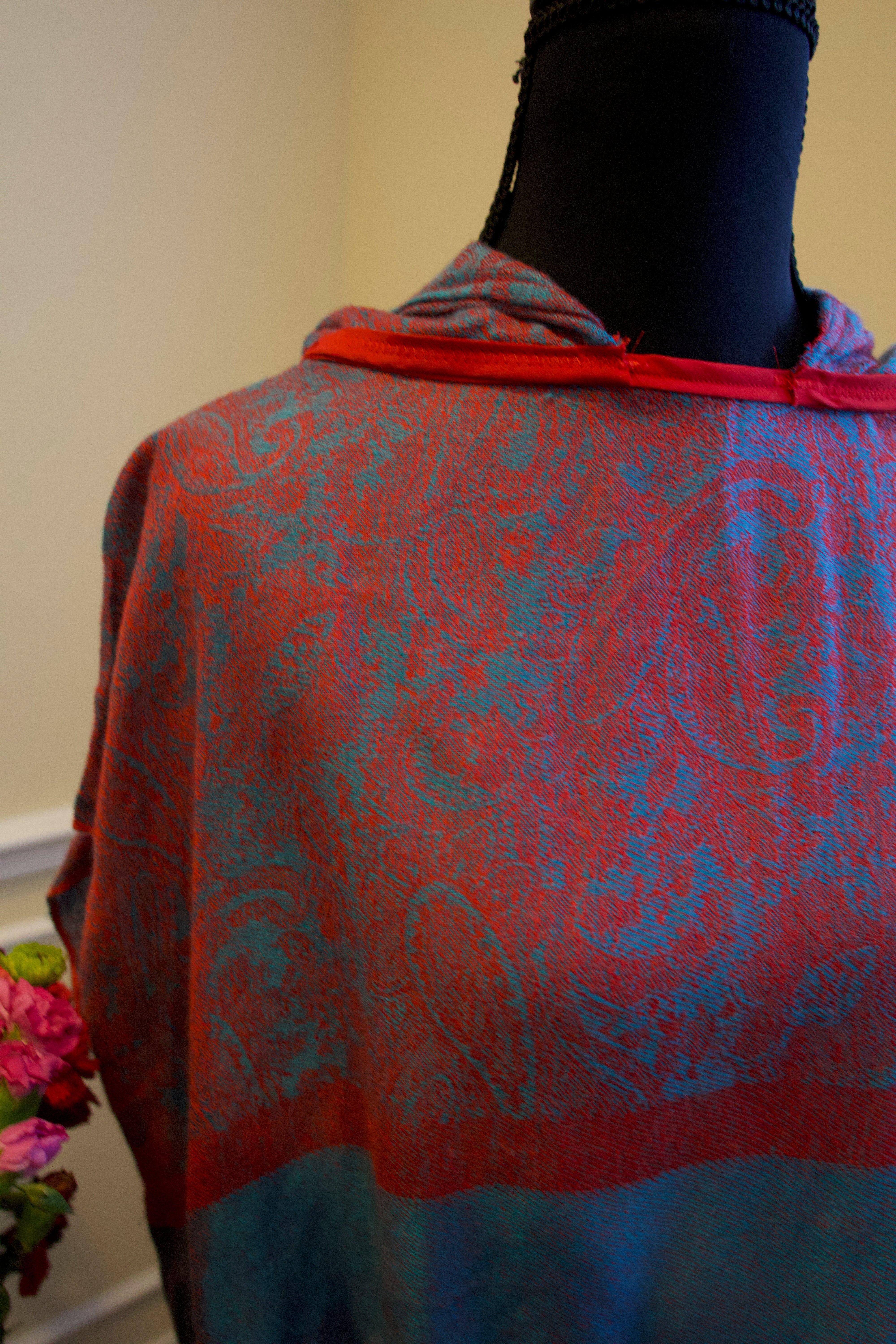Cropped Pashmina Hoodie